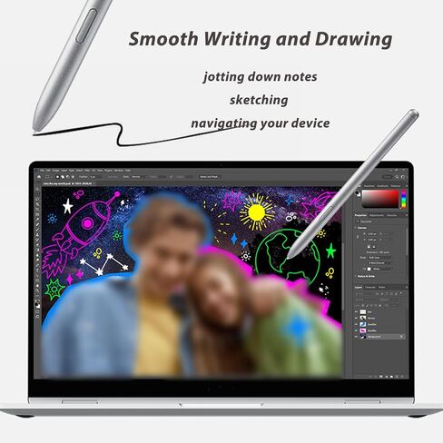 قلم Galaxy Book4 Pro 360 S بديل لجهاز Samsung Galaxy Book Pro 4 360 Stylus متوافق مع قلم Samsung Galaxy Book 4 360 مع 5 سن (أسود) in Saudi Arabia