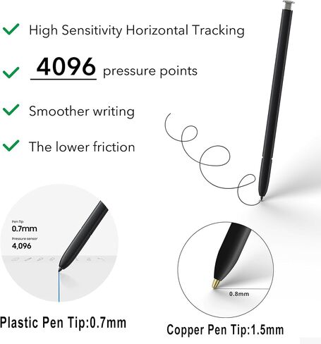 Galaxy S23 Ultra Stylus Pen Replacement for Samsung Galaxy S23 Ultra 5G S Pen without Bluetooth + Tips/Nibs (Black) in Saudi Arabia