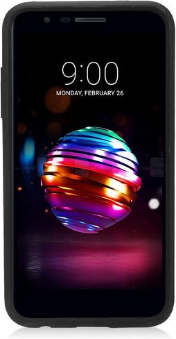 LG K30 LM-X410, Phoenix Plus X410AS, Harmony 2, Premier Pro LTE L413DL - Brushed Style Hybrid Case + Tempered Glass Screen Protector - CS4 Silver in Saudi Arabia
