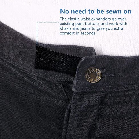 LUTER Set of 4 8.5 x 3.5 cm Extension Trousers for Pregnancy Men Women Jeans Trousers Skirts (4 Colours) in Saudi Arabia