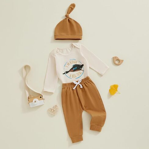 Baby Boys Duck Hunter Clothes Mallard Duck Long Sleeve Bodysuit Romper Legging 3Pcs Toddler Baby Hunting Outfit Stuff in Saudi Arabia