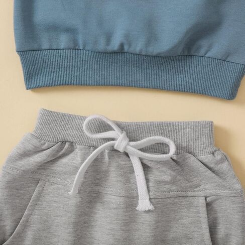 Toddler Newborn Baby Boy Outfit Long Sleeve Little Dude Print Sweatshirt Top Long Pants Infant Fall Winter 2PCS in Saudi Arabia