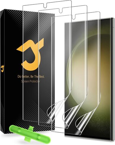 UTECTION 3 عبوات لهاتف Samsung Galaxy S23 Ultra/S22 Ultra واقي شاشة TPU [ليس زجاجيًا] [فتح بصمة الإصبع بنسبة 100%] [خالٍ من الفقاعات] فيلم حساس باللمس لهاتف S23 Ultra/ S22 Ultra 5G in Saudi Arabia