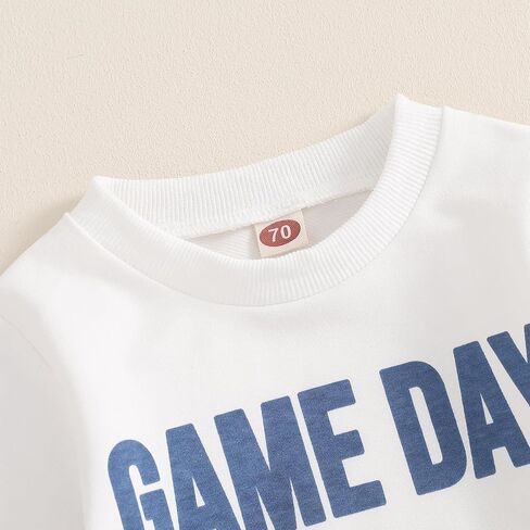 قميص من النوع الثقيل مطبوع عليه كرة القدم للأطفال الرضع مع بنطال مرن مكون من قطعتين ملابس للأطفال الصغار في الخريف والشتاء in Kuwait