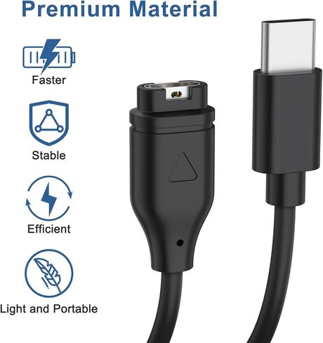 شاحن IEOVIEE USB C متوافق مع شاحن ساعة Garmin Fenix ​​7، كابل شحن لـ Garmin Fenix ​​7 7S 7X 6 6S 6X 5 5S 5X in Kuwait