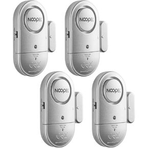 Door Window Alarm Sensors 4 Pack New Version with Two Volume Levels NOOPEL Burglar Intruder Entry Sensor Alert for Home Security with Batteries Included