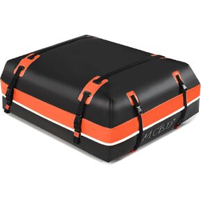 Car Rooftop Cargo Carrier,21 Cubic Feet Soft-Shell Waterproof Roof Top Luggage Bag for All Vehicles SUV with/Without Rails,Includes 10 Reinforced Straps,6 Door Hooks,Storage Bag,Anti-Slip Mat,Blue