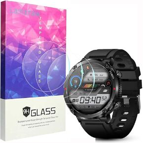 Bravo XL Smartwatch Screen Protector, [3 Pack] 9H Tempered Glass Screen Protector Film Compatible for ALPHAGEAR Bravo XL 1.69" Smartwatch (3 Pack)