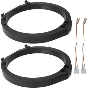 2pcs 6.5/6.75 Inch Car Front Rear Stereo Door Speaker Adapter Mounting Plates for Honda Audio Speaker Spacer Ring with Harness