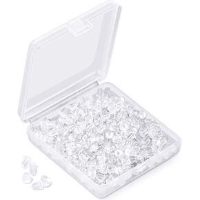 قرط خلفي لعرض القرط ومستلزمات التعبئة والتغليف، وسادات خلفية ناعمة وشفافة لسلامة الأذن، وسدادة قابض رصاصة بديلة لأطواق أقراط خطاف السمك، قطر 4 مم لصنع المجوهرات in Kuwait