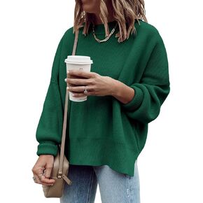 Imily Bela Womens Oversized Sweaters 2024 Trendy Long Sleeve Chunky Knit Slouchy Loose Fit Pullover Tunic Sweater Tops