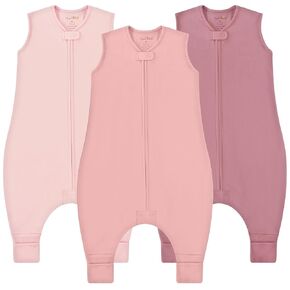 Mama Cheetah Toddler Sleep Sack with Feet, Long Sleeve 1.0 TOG Organic Cotton Baby Sleeping Bag with Legs, Wearable Blanket for Walkers w/ 2-Way Zipper, Toddler Blanket for Girls & Boys 4-5T in Kuwait