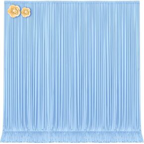 20ft x 15ft White Wrinkle Free Backdrop Curtains for Wedding Party Backdrops Curtain Drapes Fabric Decorations Photo Back Drop Cloth for Baby Shower Photography Stage Reception