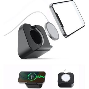 Phone Wall Mount for Magsafe Charger Bedside Phone Holder Compatible with Magsafe Accessories Fit for iPhone 12/12 Pro/ 13 Pro Max(Charger Not Included) (White)
