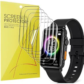 Compatible for FITVII HM68 Fitness Tracker Screen Protector, [6 Pack] Full Coverage TPU Clear Film Compatible for FITVII HM68 Advanced Fitness Tracker (6 PACK)