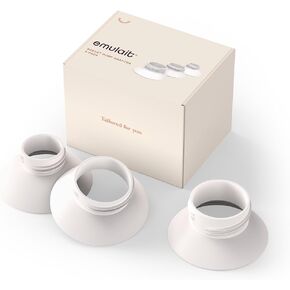 Silicone Breast Pump Adapters (Set of 3), Compatible with All Standard Breast Pumps