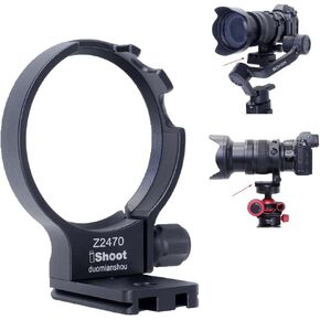 iShoot Lens Collar Tripod Mount Ring Compatible with Nikon Nikkor Z 24-70mm f/2.8 S Lens, Lens Support Holder Bracket Bottom is Arca-Swiss Fit Quick Release Plate Dovetail Groove