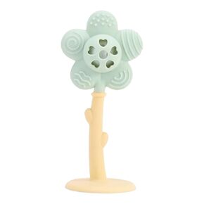 Lily The Flower Teething Toy | 2 in 1 Silicone Baby Teether Toy & Baby Rattle | Chew Toy for Infants (Purple)