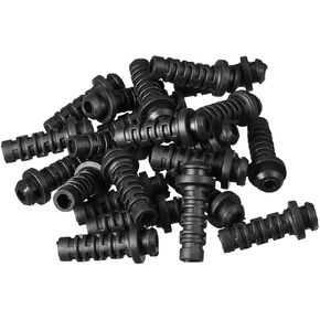 uxcell 25pcs 4mm Inner Dia PVC Strain Relief Cord Boot Protector Power Tool Hose Black
