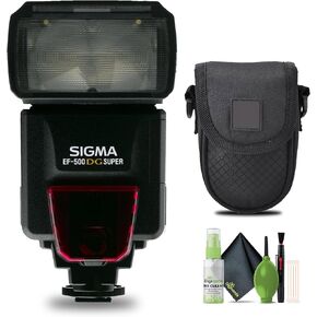 Sigma EF 500 Super Flash ETTL SLR Cameras + Cleaning Kit + Soft CASE-XSmall (Small Point N Shoot E.G. G7X, G9X, SX 720 ETC)