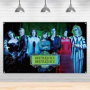 خلفية صورة بيتلجوس، لافتة الهالوين، ديكورات ومستلزمات حفلات أعياد الميلاد لحفلات استقبال المولود الجديد (43 × 71 بوصة) in Kuwait