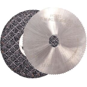 2' HSS Saw Blades -for Mini Miter Cut Off Chop Saw for Apstour Drill Master Benchtop Saws (Silver + Black, 2")