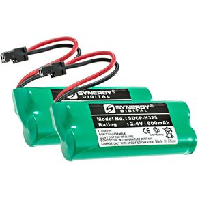 Synergy Digital Cordless Phone Batteries, Compatible with Uniden BT-1002 Cordless Phone, (Ni-MH, 2.4V, 800 mAh) Ultra Hi-Capacity, Combo-Pack Includes: 2 x SDCP-H325 Batteries