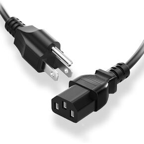 (1 Pack) 3 Prong Computer Power Cord, 6FT AC Power Cable Made for Dell, Samsung, Toshiba, LG, Sharp, Sony, AOC, BenQ, Acer, Asus, ViewSonic, Compaq Monitor Power Cable