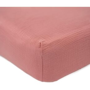 Soft Muslin Fitted Crib Sheet | Standard Baby Crib & Toddler Mattress | 28" x 52'' (Tea Leaf Green)