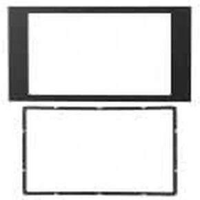 AMONIDA Car Radio Fascia Panel, 2Din 7in DVD Panel Trim Stereo Navigation Fascias Frame Fits for Ford Fusion Transit Fiesta (Black)