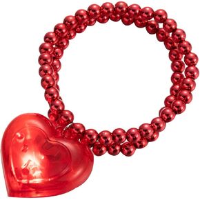 3Pcs Flashing LED Light Up Heart Necklace and Bracelet and Earrings Set - I Love You Light Up Valentine's Day LED Toy Jewelry Anniversary Birthday Reart Heart Decoration Valentine's Day Gifts for Girls Boys Girlfriend Her