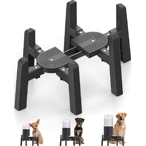 CZPET Dog Bowl Stand for Automatic Feeders [Stand Only], Adjustable Elevated Pet Water & Food Bowl for Cats & Dogs, Stable and Anti-Slip Raised Bowl/Water Dispenser for Pets
