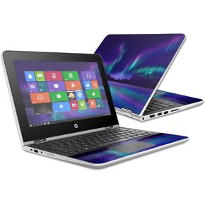 MightySkins Skin Compatible with HP Pavilion x360 11.6" (2016) wrap Cover Sticker Skins Aurora Borealis
