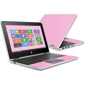 MightySkins Skin Compatible with HP Pavilion x360 11.6" (2016) wrap Cover Sticker Skins Solid Pink
