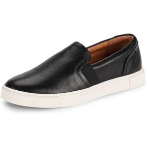 Frye Ivy Slip-On Shoes for Women Featuring Soft Nappa Leather with Thick Rubber Outsole, Removable Molded Footbed, and Padded Collar and Vamp – ½" Heel Height, Black - 8.5M