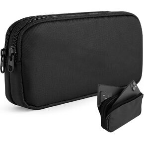 Dual Phone Holster for 2 Phones, Large Cell Phone Carrying Pouch with Belt Keeper Compatible with iPhone 15 Pro Max 15 Plus 14 Pro Max 14 Plus, for Samsung Galaxy S24 Ultra S24+ (Case Only)