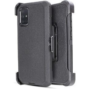 for Samsung Galaxy A71 5G (NOT FIT SAMSUNG A71 VERSION) Holster Case Built In Screen Protector Belt Clip Holster Case, Combo Case with Kickstand Rotating Belt Clip for Samsung A71 5G ONLY (Black)