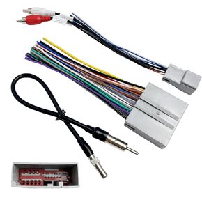 24Pin Aftermarket Radio Wiring Harness with Antenna Adapter Compatible with Ford 2004-2018, Hyundai 2006-2008, Lincoln 2007-2014, Mercury 2006-2011, 8Pin Plug for RCA to Factory Subwoofer