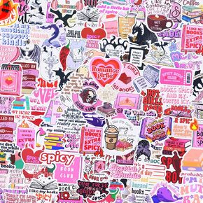 100 PCS Book Stickers for Kindle, Bookish Sticker Pack for Adult Readers, Waterproof Vinyl Stickers, Spicy Spooky Booktok Decals for Laptop IPAD Ebook Reader Water Bottle, Girls Romance Stickers