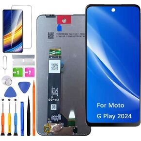 Screen Replacement for Motorola Moto G Play 2024 XT2413-1 XT2413-2 XT2413-3 LCD Display Touch Digitizer Assembly + Tools(not for G Play 2021/2023)