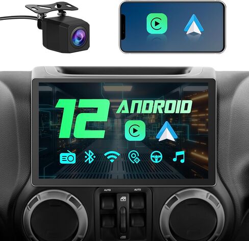13.1 inch Touch Screen Car Radio Stereo for Jeep Wrangler JK 2007-2018 Dodge Ram with Wireless CarPlay Android Auto in Saudi Arabia