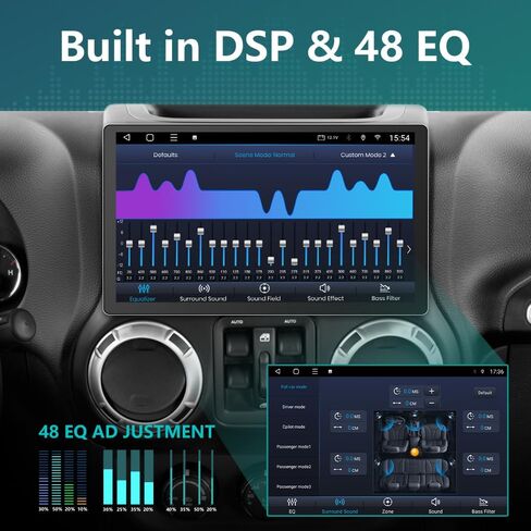 13.1 inch Touch Screen Car Radio Stereo for Jeep Wrangler JK 2007-2018 Dodge Ram with Wireless CarPlay Android Auto in Saudi Arabia