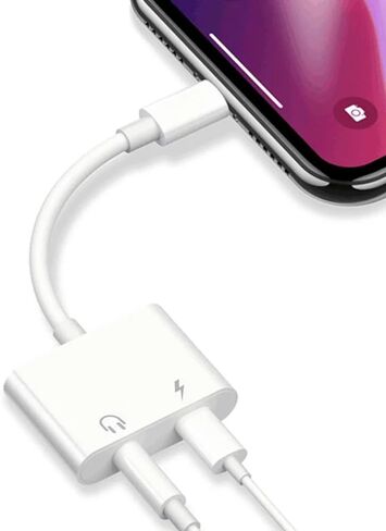 Headphone Adapter for iPhone 14 13 12 11 X 8 7 Plus Aux Audio Splitter for Lighting to 3.5mm Adapter Earphone Jack Cable in Saudi Arabia