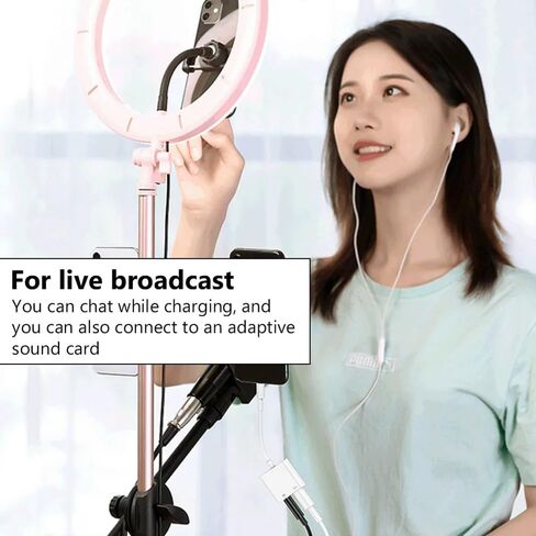 Headphone Adapter for iPhone 14 13 12 11 X 8 7 Plus Aux Audio Splitter for Lighting to 3.5mm Adapter Earphone Jack Cable in Saudi Arabia