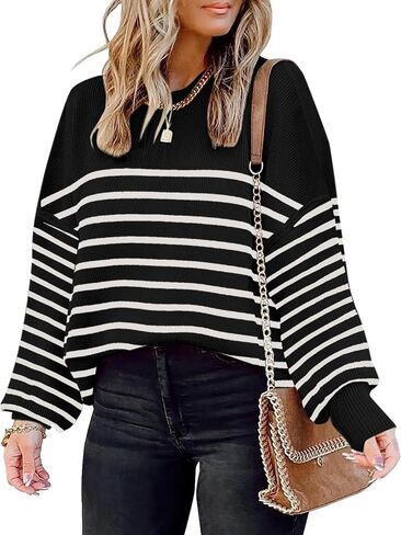 Imily Bela Womens Oversized Tunic Sweaters Fall Slouchy Long Sleeve Ribbed Knit Side Slit Pullover Jumper in Kuwait
