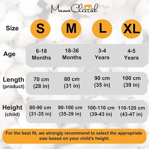 Mama Cheetah Toddler Sleep Sack with Feet, Long Sleeve 1.0 TOG Organic Cotton Baby Sleeping Bag with Legs, Wearable Blanket for Walkers w/ 2-Way Zipper, Toddler Blanket for Girls & Boys 4-5T in Kuwait