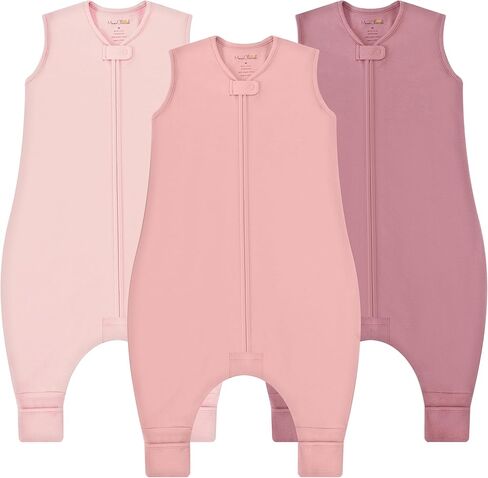 Mama Cheetah Toddler Sleep Sack with Feet, Long Sleeve 1.0 TOG Organic Cotton Baby Sleeping Bag with Legs, Wearable Blanket for Walkers w/ 2-Way Zipper, Toddler Blanket for Girls & Boys 4-5T in Kuwait