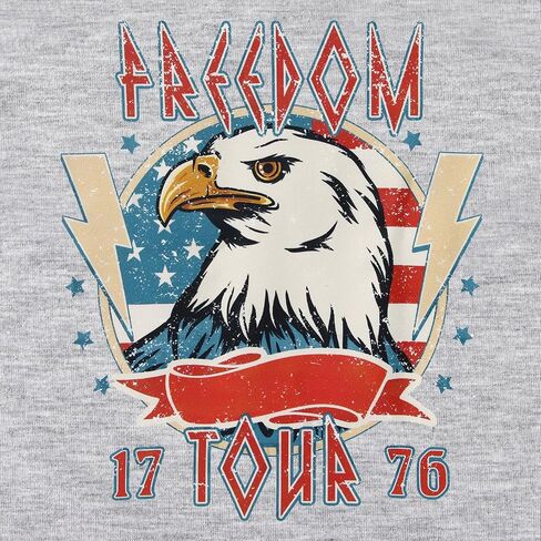 Toddler Boys 4th of July Shirt Freedom Tour Patriotic T-Shirt Eagle American Flag Tee Tops Independence Day Clothes in Kuwait
