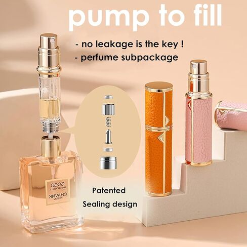 SixTmoon Perfume Atomizer for Travel, Portable Refillable Empty Perfume Bottle, Travel Size Mini Cologne Atomizer Spray, Small Leak Proof Perfume Atomizers Bottles Sprayer for Men Women, 5ml in Saudi Arabia