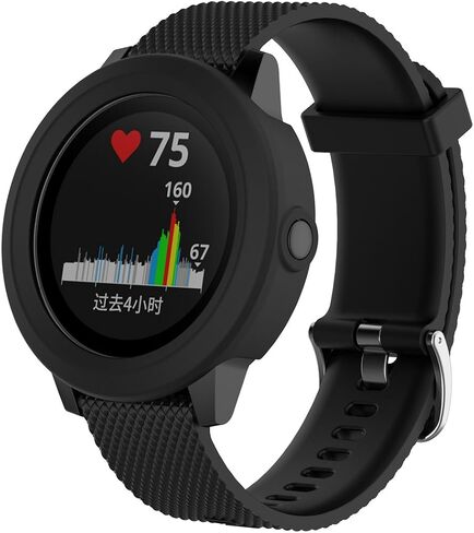 غطاء حافظة MOTONG لـ Garmin Vivoactive 3 - غطاء حماية من السيليكون MOTONG لـ Garmin Vivoactive 3 (سيليكون أسود) in Saudi Arabia